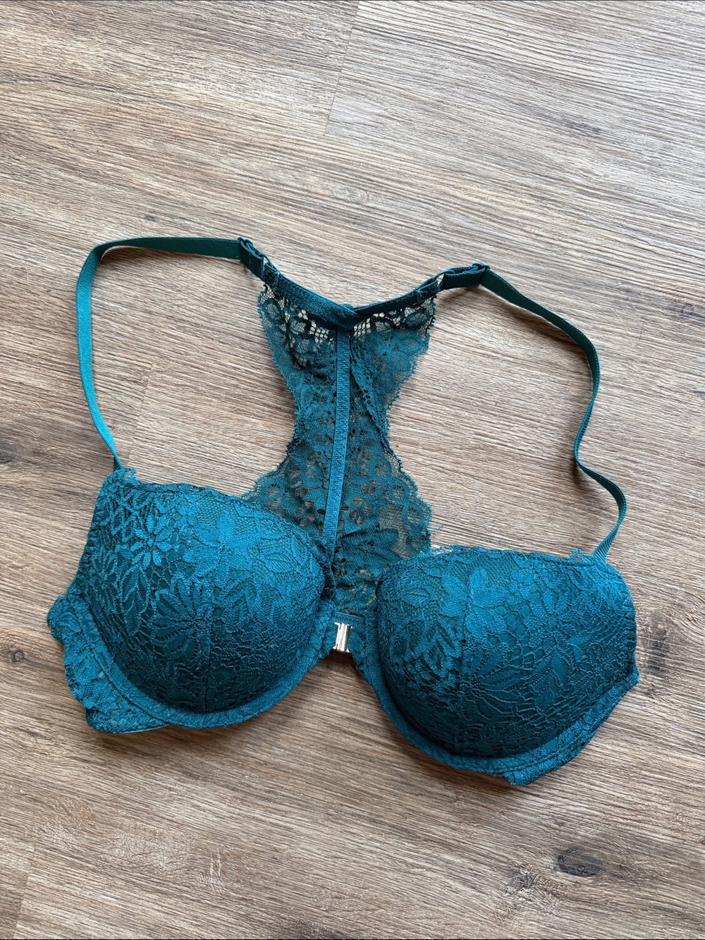 Auden Teal Lace Racerback Push-Up Bra